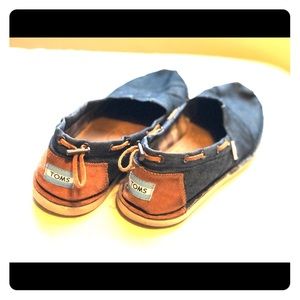 Toms blue and Brown Boat Shoes